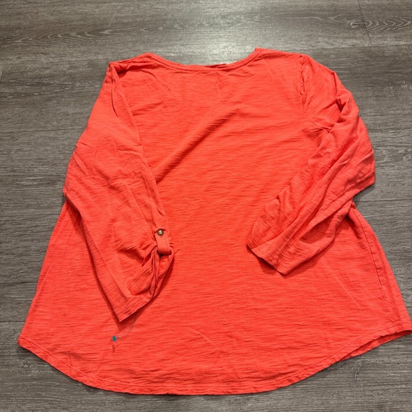 Chicos Top Womens 3 The Ultimate Tee Long Sleeve‎ Roll Tab Modal Lounge Casual - Picture 8 of 10